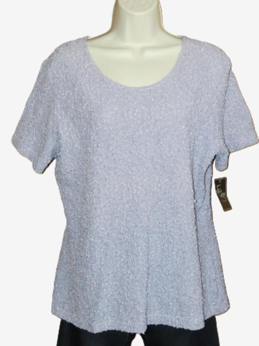 VTG NWT Front Street Orchid Top Textured Short Sleeve Size Large